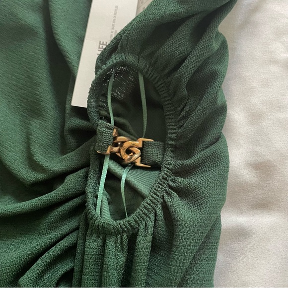 NWT Zara green chain trim cut out tunic - Picture 10 of 10